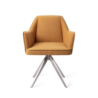 Jesper Home Tome Masai Giraffe Eetkamerstoel - Turn Steel - KwaliteitWonen.nl