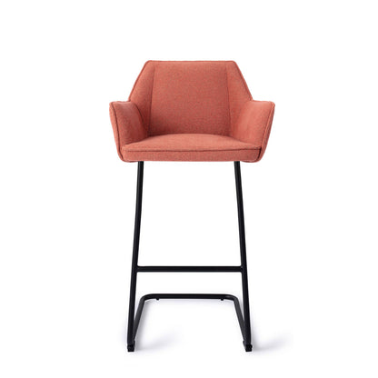 Jesper Home Tome Shabby Saffron Barkruk - Arch Black - KwaliteitWonen.nl