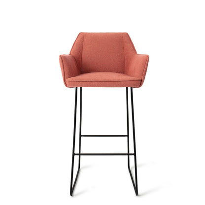 Jesper Home Tome Shabby Saffron Barkruk - Slide Black - KwaliteitWonen.nl