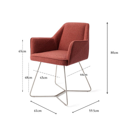 Jesper Home Tome Shabby Saffron Eetkamerstoel - Beehive Steel - KwaliteitWonen.nl