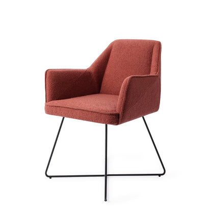 Jesper Home Tome Shabby Saffron Eetkamerstoel - Cross Black - KwaliteitWonen.nl