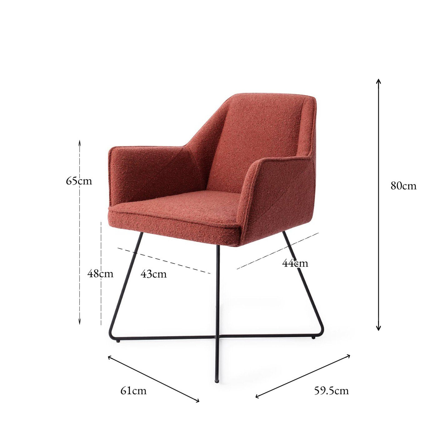 Jesper Home Tome Shabby Saffron Eetkamerstoel - Cross Black - KwaliteitWonen.nl