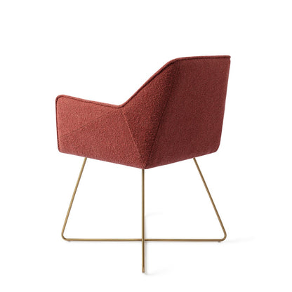 Jesper Home Tome Shabby Saffron Eetkamerstoel - Cross Gold - KwaliteitWonen.nl