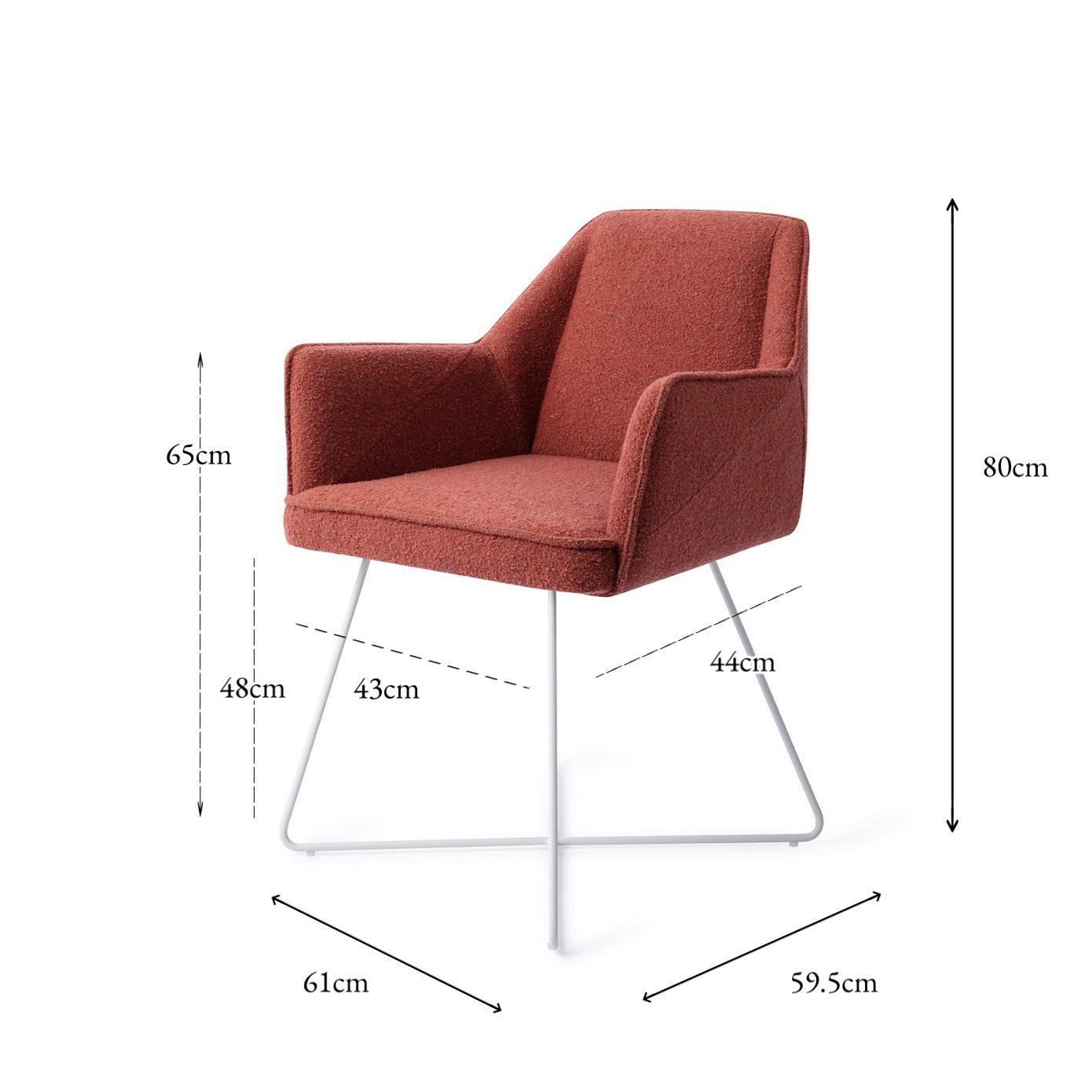 Jesper Home Tome Shabby Saffron Eetkamerstoel - Cross White - KwaliteitWonen.nl