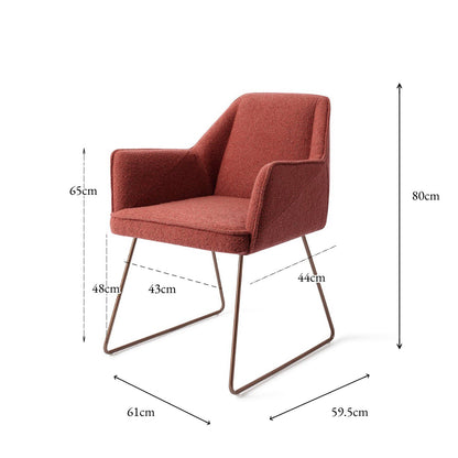 Jesper Home Tome Shabby Saffron Eetkamerstoel - Slide Rose - KwaliteitWonen.nl