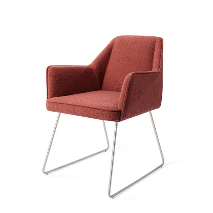 Jesper Home Tome Shabby Saffron Eetkamerstoel - Slide Steel - KwaliteitWonen.nl
