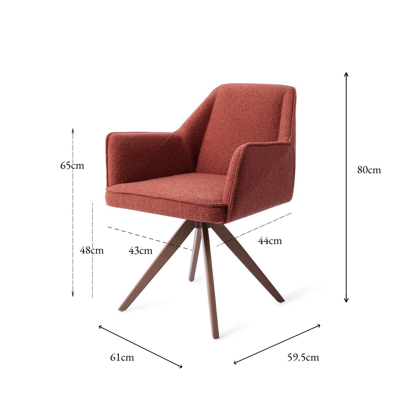 Jesper Home Tome Shabby Saffron Eetkamerstoel - Turn Brown - KwaliteitWonen.nl