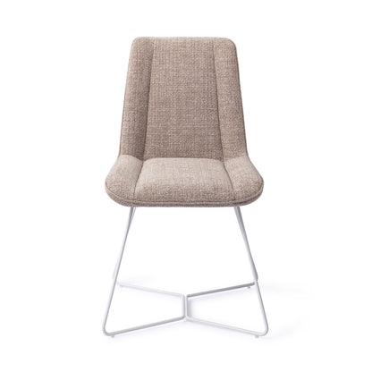 Jesper Home Umedo Grainy Greige Eetkamerstoel - Beehive White - KwaliteitWonen.nl