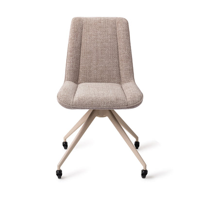 Jesper Home Umedo Grainy Greige Eetkamerstoel - Glide Beige - KwaliteitWonen.nl