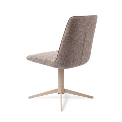 Jesper Home Umedo Grainy Greige Eetkamerstoel - Quad Beige - KwaliteitWonen.nl