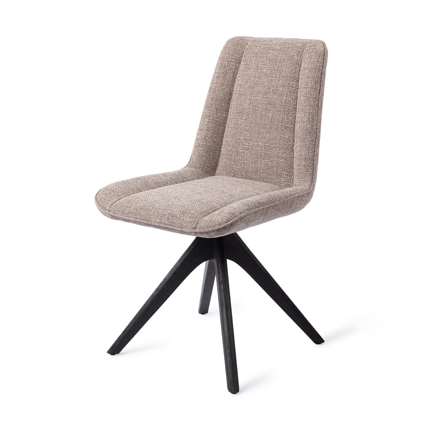 Jesper Home Umedo Grainy Greige Eetkamerstoel - Revolve Oak Black - KwaliteitWonen.nl