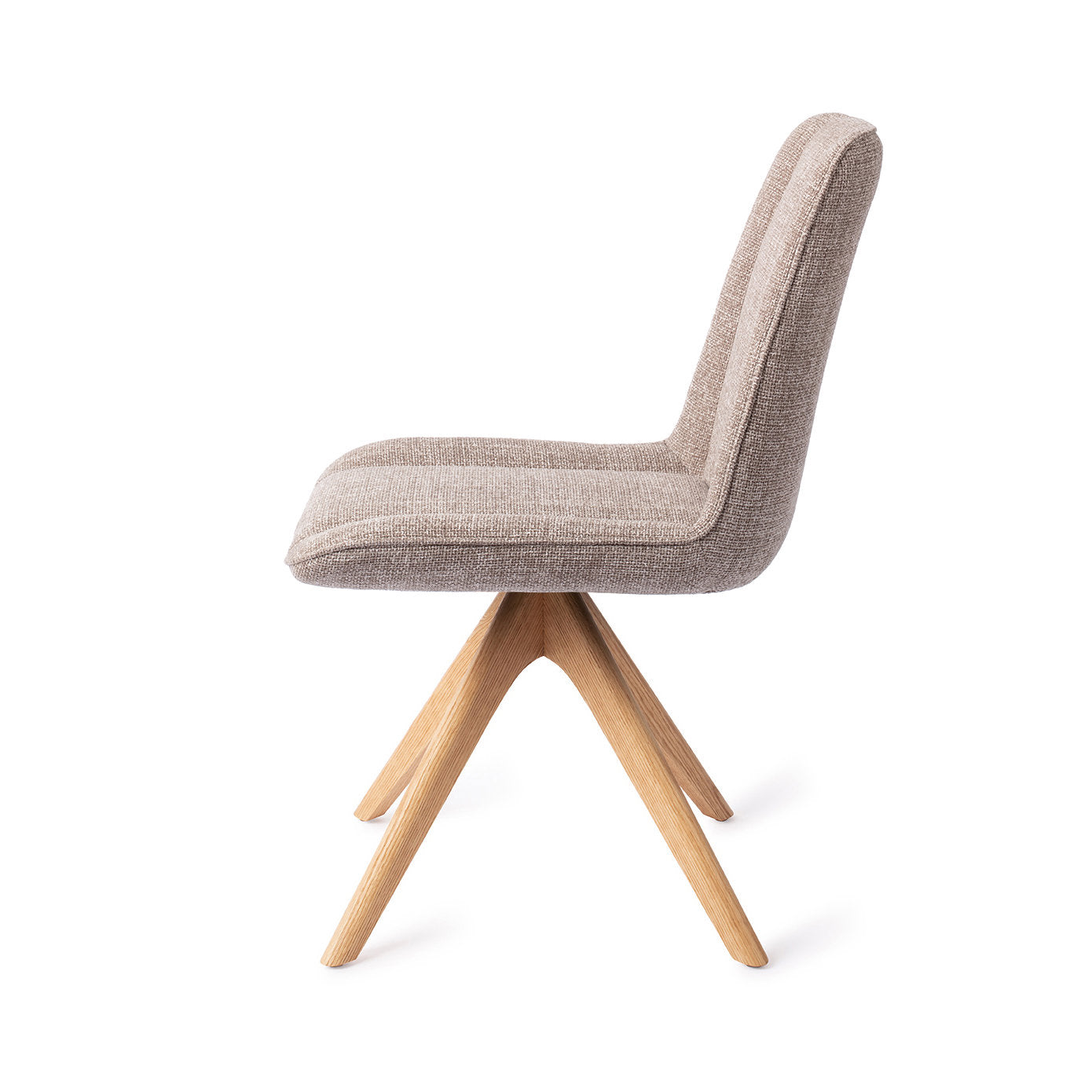 Jesper Home Umedo Grainy Greige Eetkamerstoel - Revolve Oak Natural - KwaliteitWonen.nl