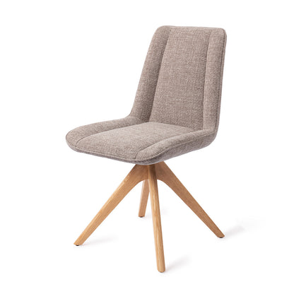 Jesper Home Umedo Grainy Greige Eetkamerstoel - Revolve Oak Natural - KwaliteitWonen.nl