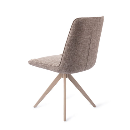 Jesper Home Umedo Grainy Greige Eetkamerstoel - Turn Beige - KwaliteitWonen.nl