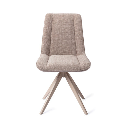 Jesper Home Umedo Grainy Greige Eetkamerstoel - Turn Beige - KwaliteitWonen.nl