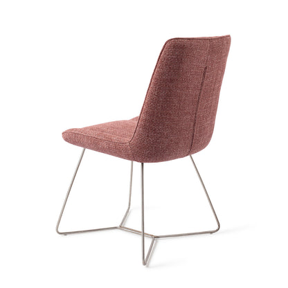 Jesper Home Umedo Scarlet Grain Eetkamerstoel - Beehive Steel - KwaliteitWonen.nl