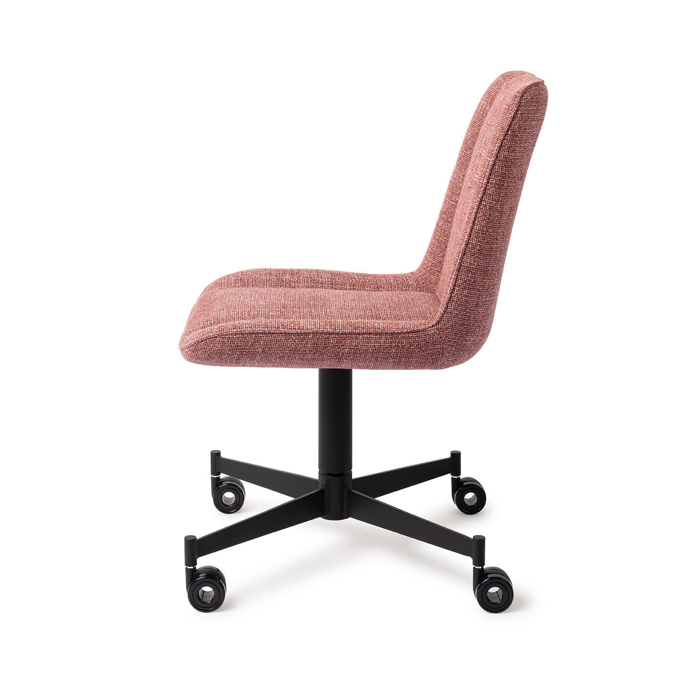 Jesper Home Umedo Scarlet Grain Eetkamerstoel - Caster Black - KwaliteitWonen.nl