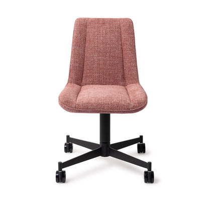 Jesper Home Umedo Scarlet Grain Eetkamerstoel - Caster Black - KwaliteitWonen.nl