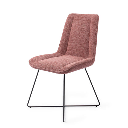 Jesper Home Umedo Scarlet Grain Eetkamerstoel - Cross Black - KwaliteitWonen.nl