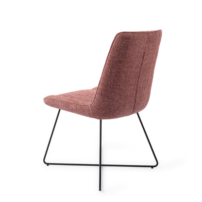 Jesper Home Umedo Scarlet Grain Eetkamerstoel - Cross Black - KwaliteitWonen.nl