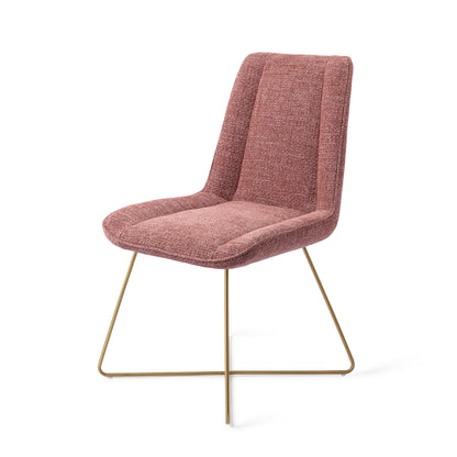 Jesper Home Umedo Scarlet Grain Eetkamerstoel - Cross Gold - KwaliteitWonen.nl