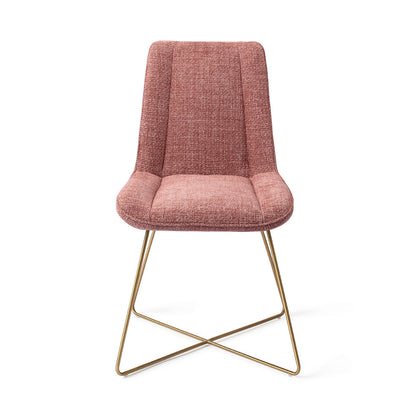 Jesper Home Umedo Scarlet Grain Eetkamerstoel - Cross Gold - KwaliteitWonen.nl