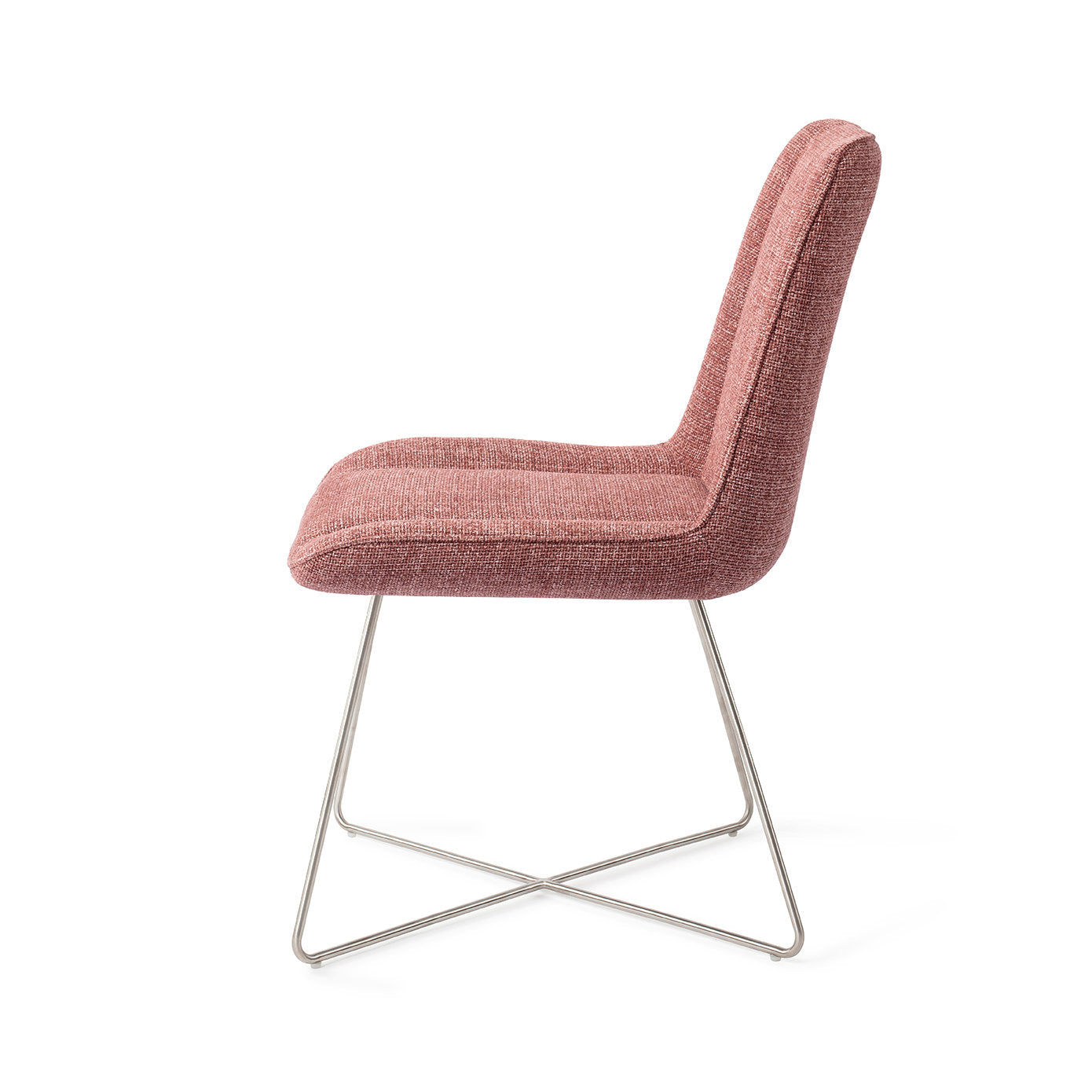 Jesper Home Umedo Scarlet Grain Eetkamerstoel - Cross Steel - KwaliteitWonen.nl