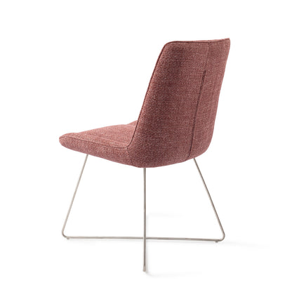Jesper Home Umedo Scarlet Grain Eetkamerstoel - Cross Steel - KwaliteitWonen.nl