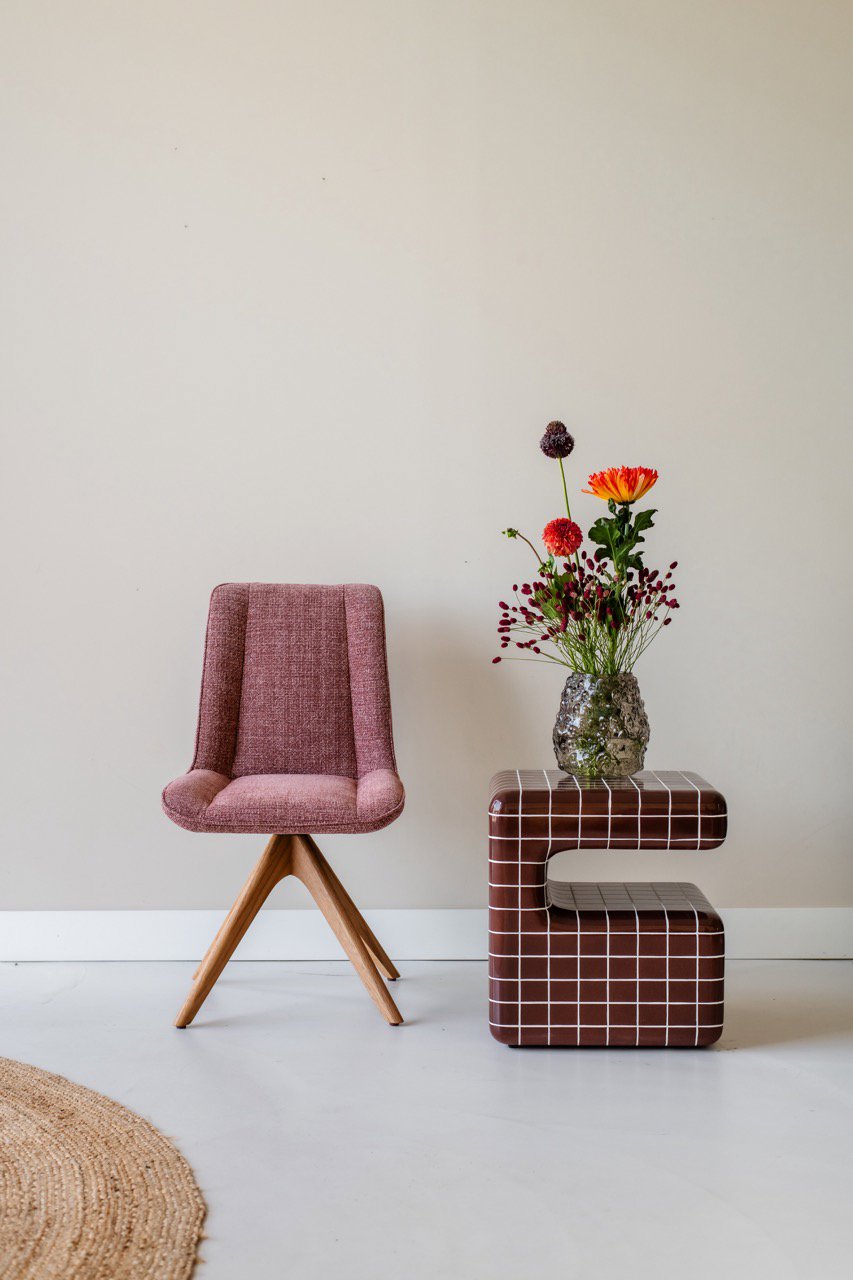 Jesper Home Umedo Scarlet Grain Eetkamerstoel - Revolve Oak Natural - KwaliteitWonen.nl