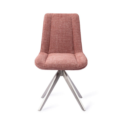 Jesper Home Umedo Scarlet Grain Eetkamerstoel - Turn Steel - KwaliteitWonen.nl
