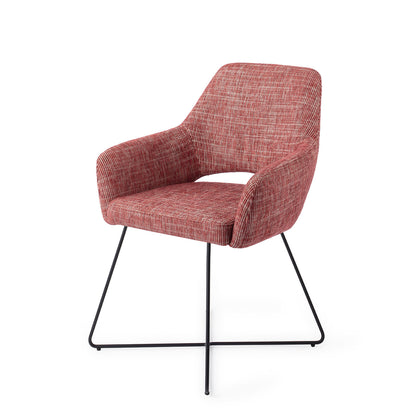Jesper Home Yanai Berry Bars Eetkamerstoel - Cross Black - KwaliteitWonen.nl
