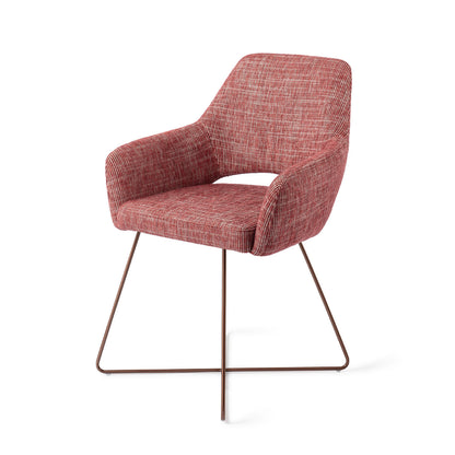 Jesper Home Yanai Berry Bars Eetkamerstoel - Cross Rose - KwaliteitWonen.nl