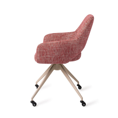 Jesper Home Yanai Berry Bars Eetkamerstoel - Glide Beige - KwaliteitWonen.nl