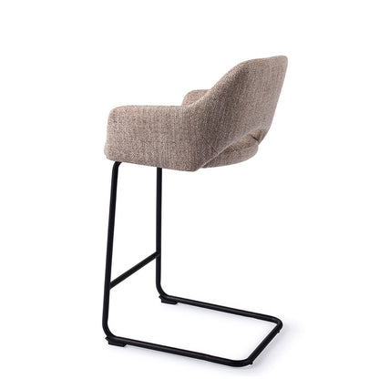 Jesper Home Yanai Biscuit Beach Barkruk - Arch Black (L) - KwaliteitWonen.nl