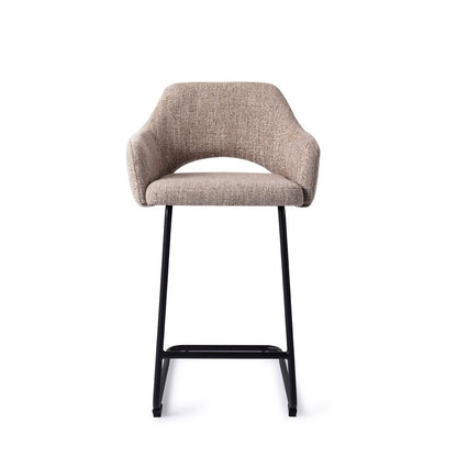 Jesper Home Yanai Biscuit Beach Barkruk - Arch Black (L) - KwaliteitWonen.nl