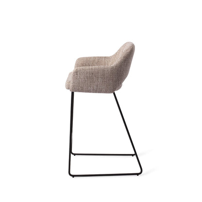 Jesper Home Yanai Biscuit Beach Barkruk - Slide Black (L) - KwaliteitWonen.nl