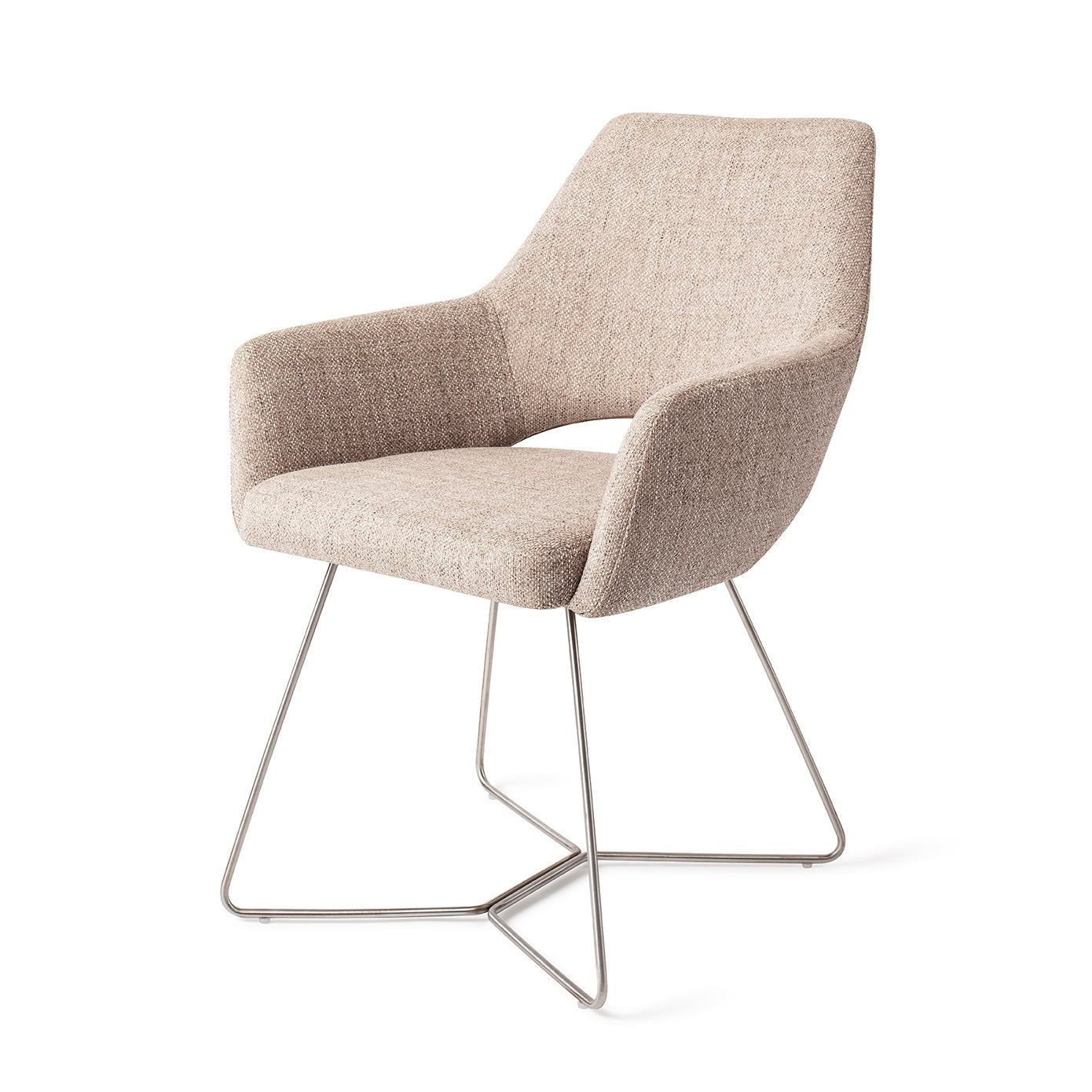 Jesper Home Yanai Biscuit Beach Eetkamerstoel - Beehive Steel - KwaliteitWonen.nl