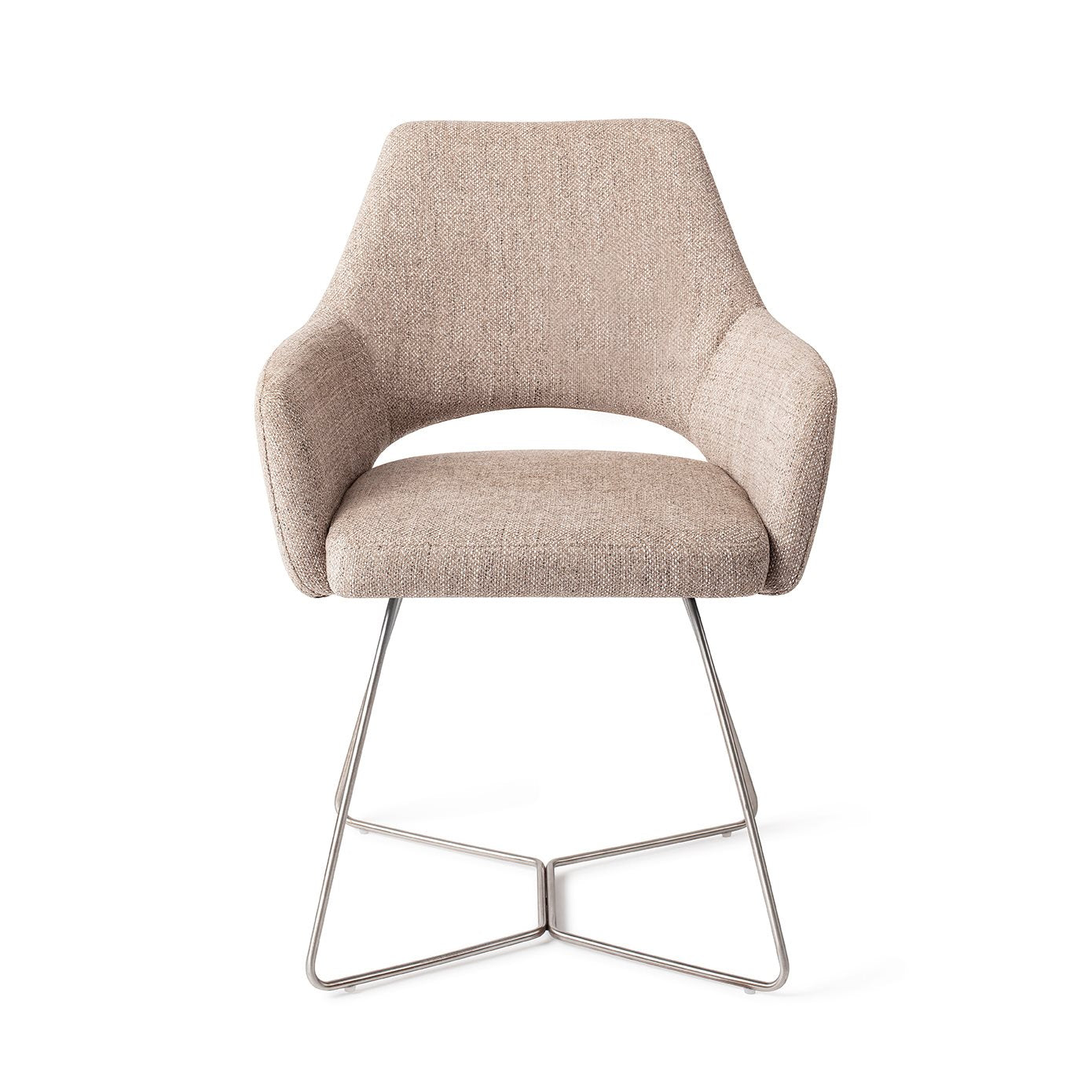 Jesper Home Yanai Biscuit Beach Eetkamerstoel - Beehive Steel - KwaliteitWonen.nl
