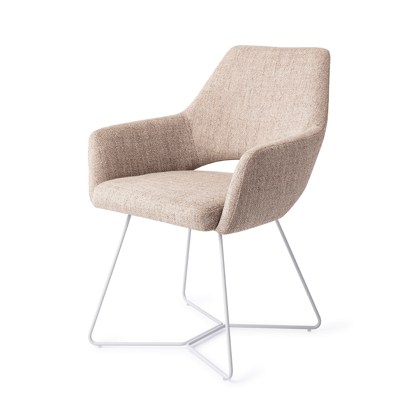 Jesper Home Yanai Biscuit Beach Eetkamerstoel - Beehive White - KwaliteitWonen.nl