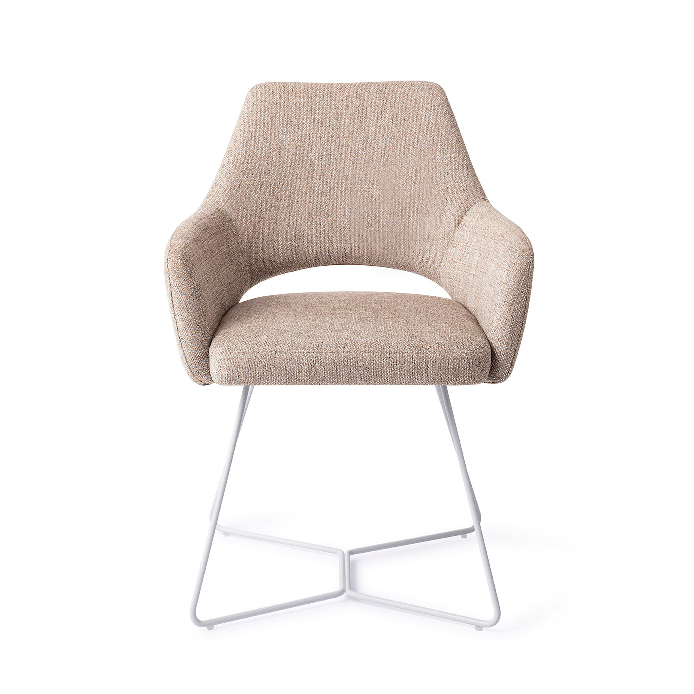 Jesper Home Yanai Biscuit Beach Eetkamerstoel - Beehive White - KwaliteitWonen.nl