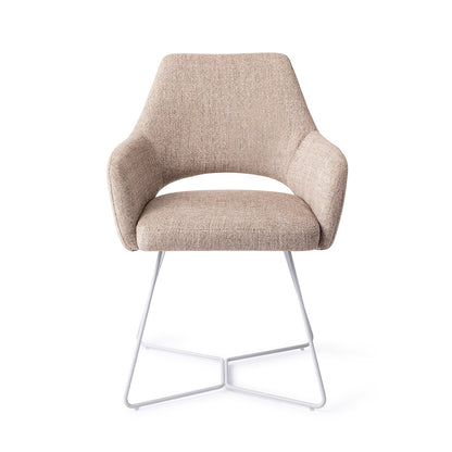 Jesper Home Yanai Biscuit Beach Eetkamerstoel - Beehive White - KwaliteitWonen.nl