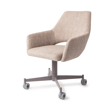 Jesper Home Yanai Biscuit Beach Eetkamerstoel - Caster Grey - KwaliteitWonen.nl