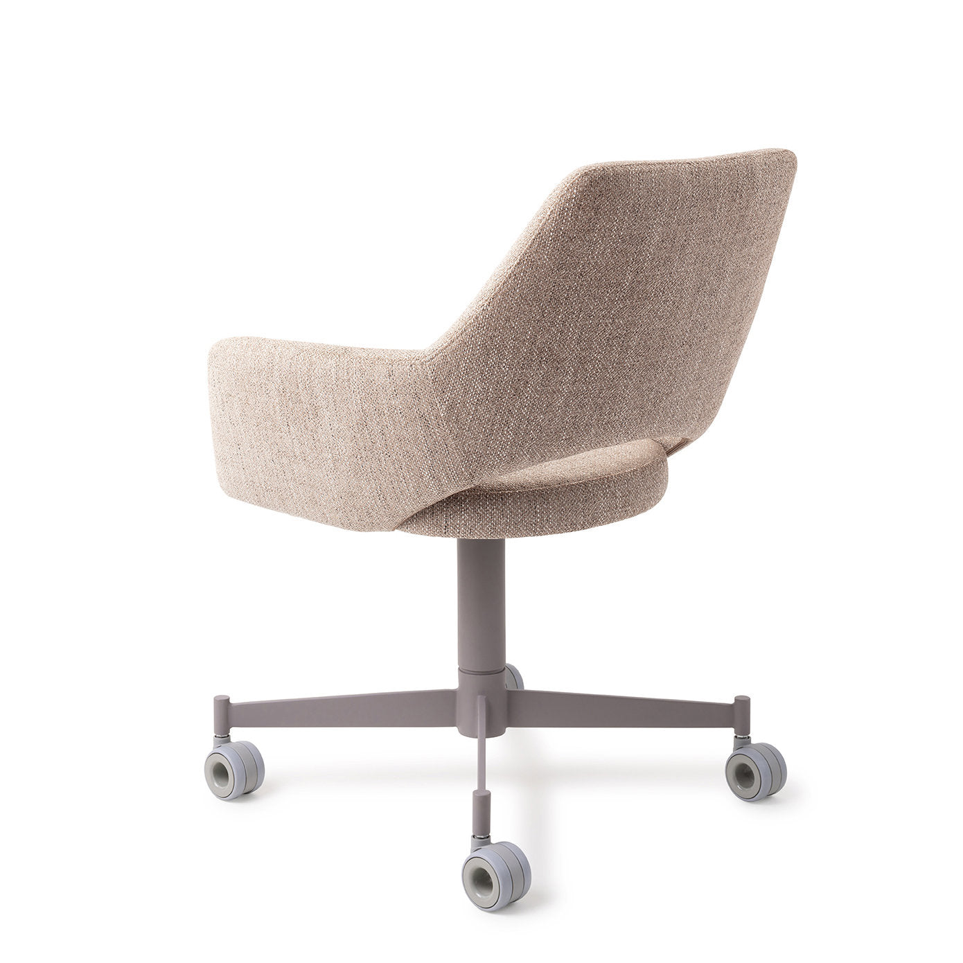 Jesper Home Yanai Biscuit Beach Eetkamerstoel - Caster Grey - KwaliteitWonen.nl