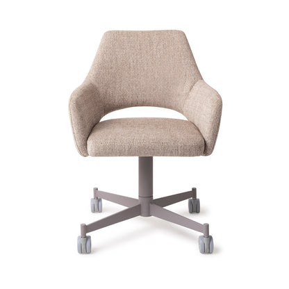 Jesper Home Yanai Biscuit Beach Eetkamerstoel - Caster Grey - KwaliteitWonen.nl