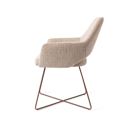 Jesper Home Yanai Biscuit Beach Eetkamerstoel - Cross Rose - KwaliteitWonen.nl