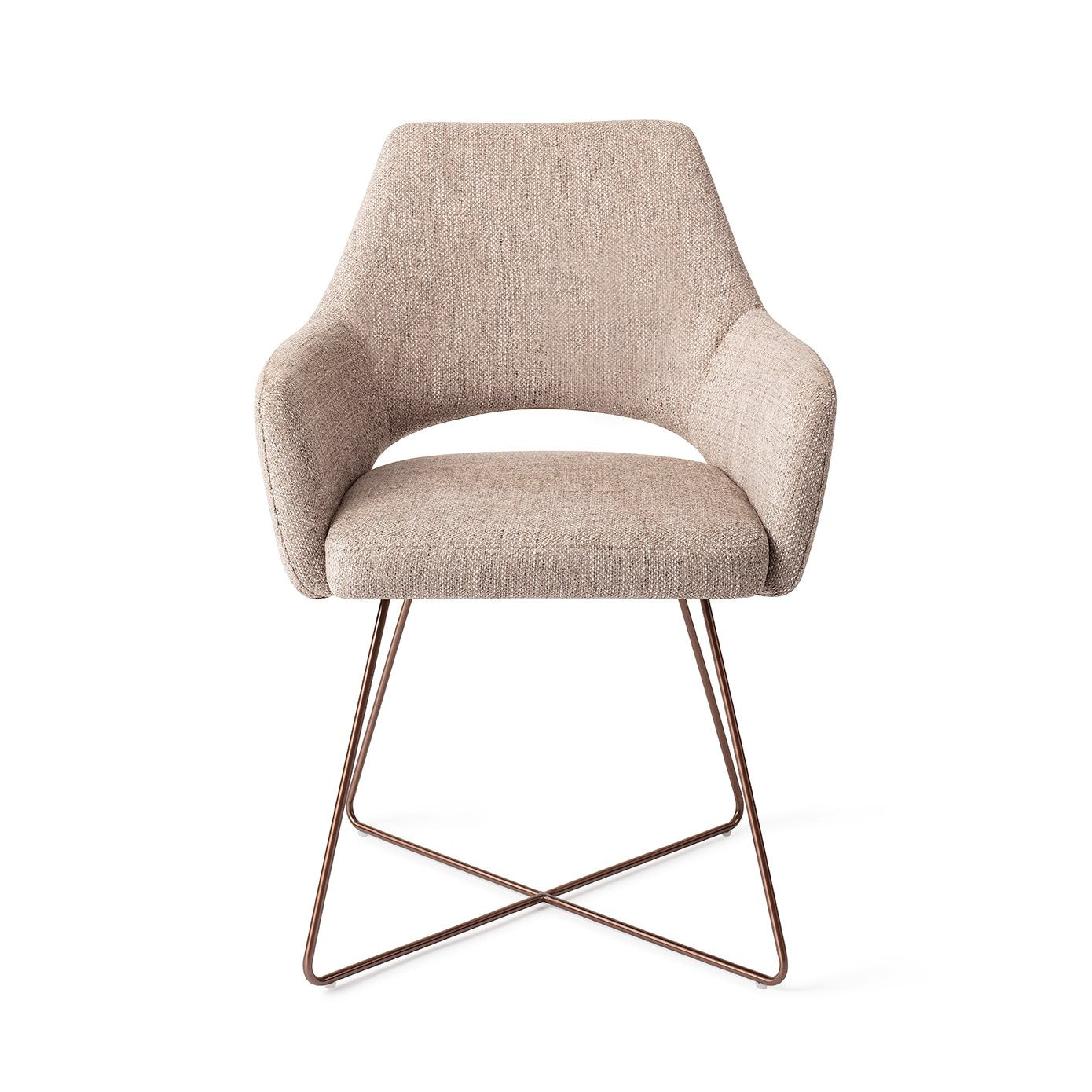Jesper Home Yanai Biscuit Beach Eetkamerstoel - Cross Rose - KwaliteitWonen.nl