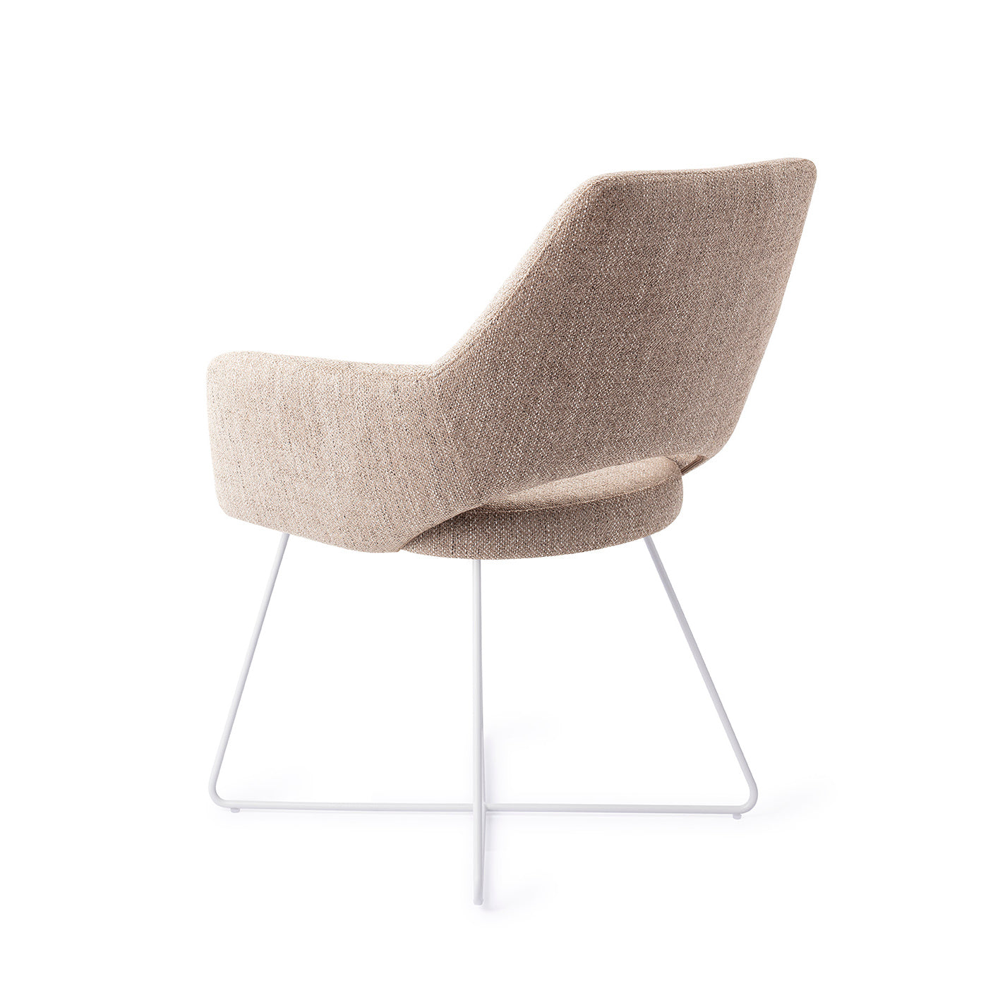 Jesper Home Yanai Biscuit Beach Eetkamerstoel - Cross White - KwaliteitWonen.nl