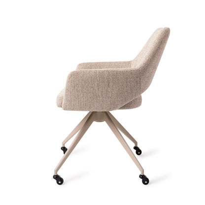 Jesper Home Yanai Biscuit Beach Eetkamerstoel - Glide Beige - KwaliteitWonen.nl