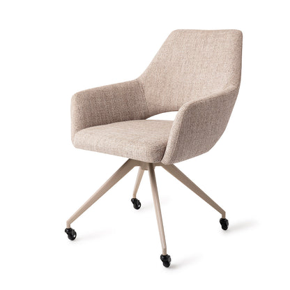 Jesper Home Yanai Biscuit Beach Eetkamerstoel - Glide Beige - KwaliteitWonen.nl
