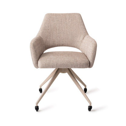 Jesper Home Yanai Biscuit Beach Eetkamerstoel - Glide Beige - KwaliteitWonen.nl